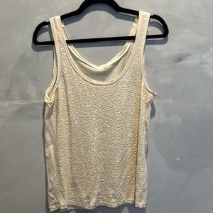 J. crew sequined tank top. 100% cotton